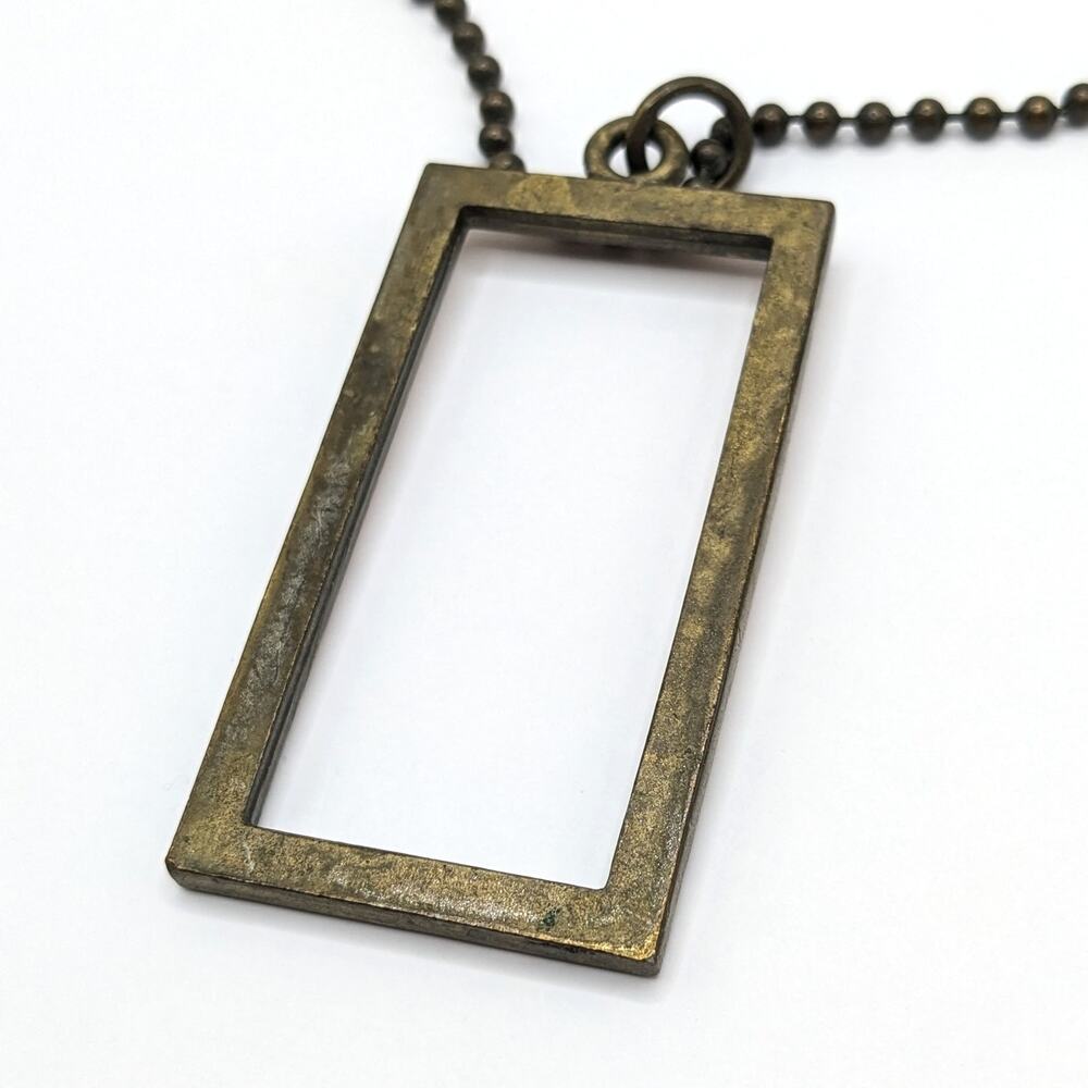 SiSi Amber Orange Rhinestone Rectangular Statement Pendant Choker Necklace - Picture 3 of 5